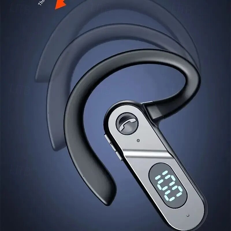V28 Bluetooth Ear Hook Headphones with LED Display – Wireless Sports Earbuds with Mic, Waterproof, USB Charging, Compatible with iOS Android2