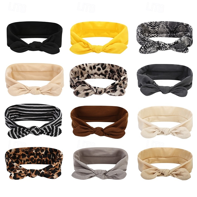 Bow Headbands for Women Girls, Wide Head Bands for Women's Hair Non Slip Soft Elastic Hair Bands, Gym Turban Bandanas Head Wraps Hair Accessories2