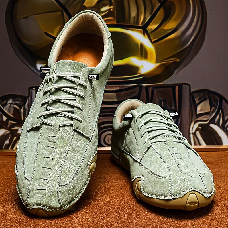 Men's Green Casual Lace-Up Sport Shoes – Breathable Lightweight Sneakers for Outdoor Walking, Travel & Daily Wear2