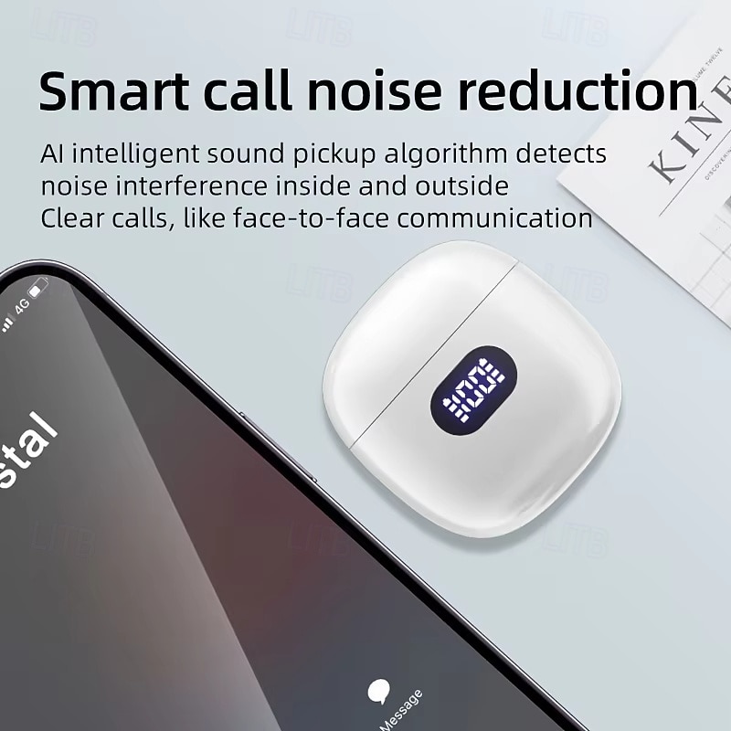 X83 TWS Wireless Bluetooth Earbuds with LED Display, Noise Cancelling, Touch Control, Long Battery Life, HiFi Stereo In-Ear Sports Headphones4