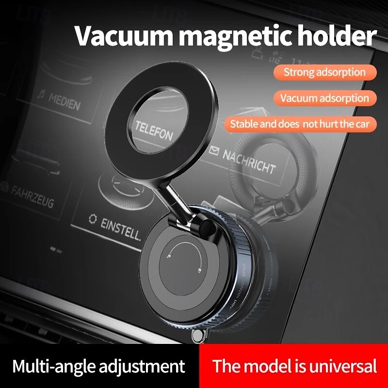 Universal Vacuum Magnetic Car Phone Holder – Strong Suction, Multi-Angle, No Damage, for iPhone Magesafe2