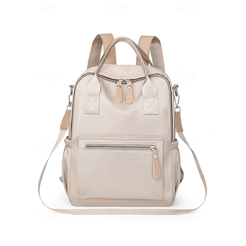 Women's waterproof nylon backpack with adjustable shoulder strap, Can be worn crossbody or on one shoulder and multiple pockets - A lightweight and casual style for students, Commuters and travelers3