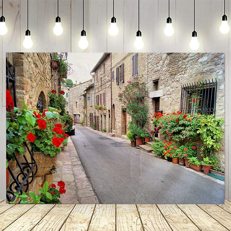 European Garden Castle House Landscape Hanging Tapestry Mural Art Large Tapestry Mural Decoration Photos Background Carpet Curtains Home Bedroom Living Room Decoration4