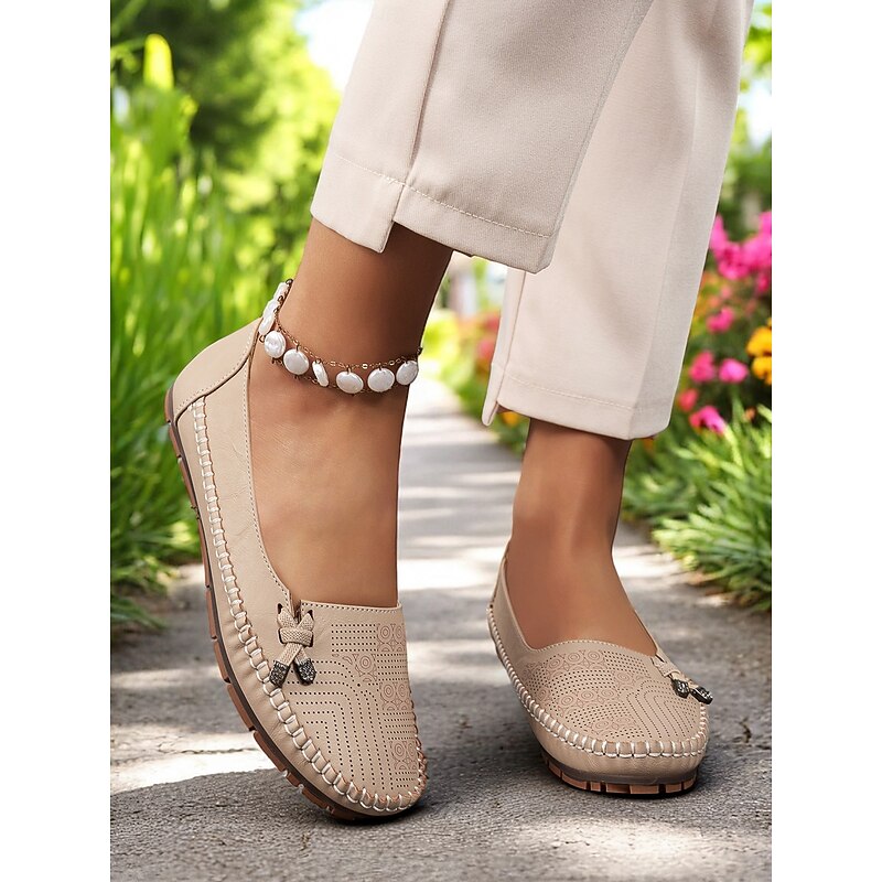 Women's Soft Pink Loafers – Comfortable Slip-On Driving Moccasins for Office, Shopping and Weekend Outings