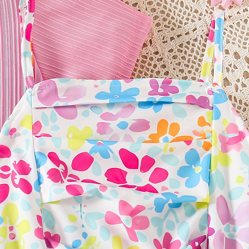 2 Pieces Kids Girls' Solid Color Dress & Cardigan Set Sleeveless Daily School 7-13 Years Summer Pink4