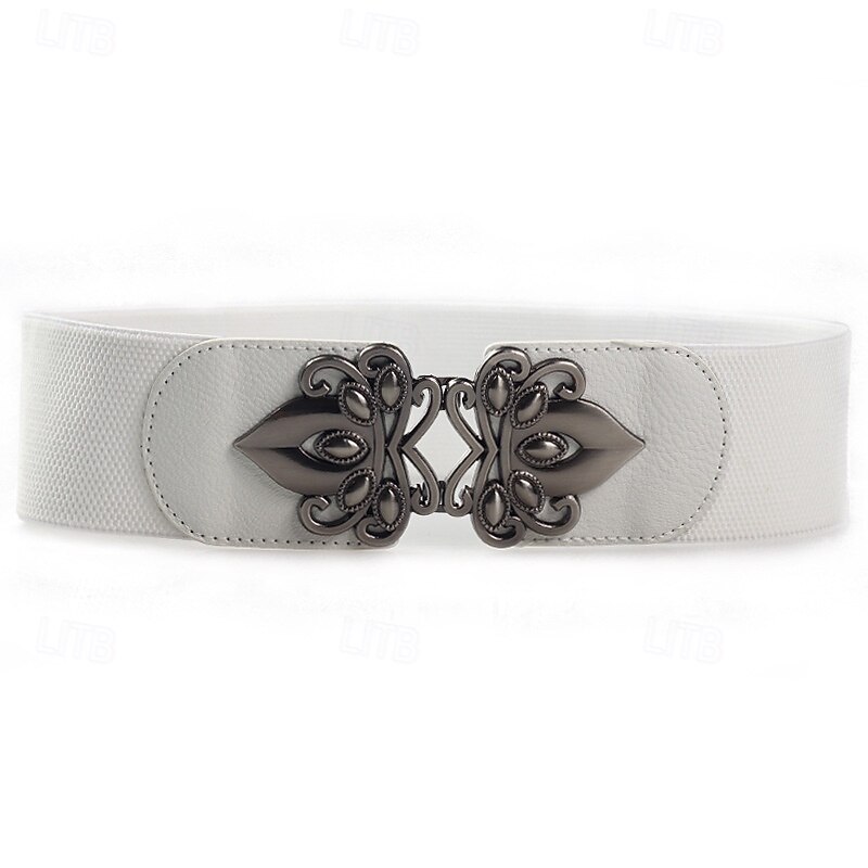 Women's Belt PU Black White Red Navy Blue Camel Waist Belt Street Daily Pure Color4