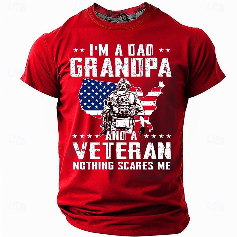 Patriotic T Shirts For Men Sarcasm T Shirt Short Sleeve T shirt 3D Print Crew Neck Shirt Military Funny Political T Shirt Street Casual Daily Black Blue Green Summer Spring All Seasons Clothing4