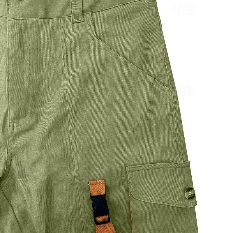 Men's Cargo Shorts Shorts Summer Shorts Bermuda shorts Casual Shorts Multi Pocket Straight Leg Plain Comfort Knee Length Outdoor Casual Daily Vacation Fashion Green Micro-elastic4
