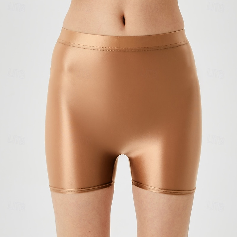 Shiny Blue Spandex Booty Shorts for Women - High Waist Festival Wear for Gym, Pride Parade, Rave, Carnival4