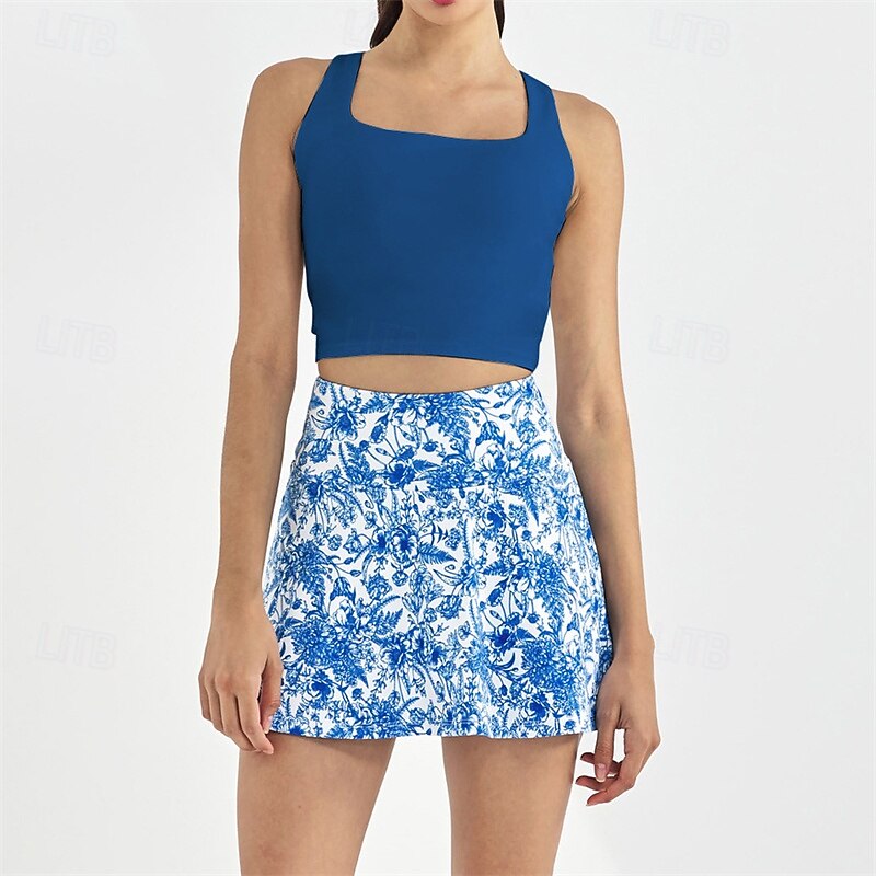 Women's Graphic Tennis Skirts Tennis Skirts with Shorts High Waist Quick Dry Breathable Tennis Golf Pickleball Black Yellow Blue Tennis Clothing2