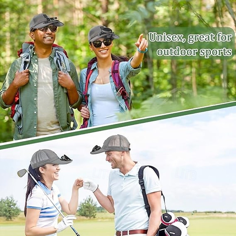 Solar Fan Hat Baseball Cap with Solar Fan Golf Hat USB Charging Fan Breathable Mesh Hat with Fan Unisex for Summer Travel2
