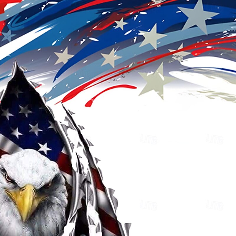 Independence Day Men's Eagle US Flag Patriotic Lined Shorts 2 in 1 Board Shorts Swim Shorts Mid Waist Hawaiian Holiday Side Pockets With Compression Liner Elastic Drawstring Waist Designer Clothing2