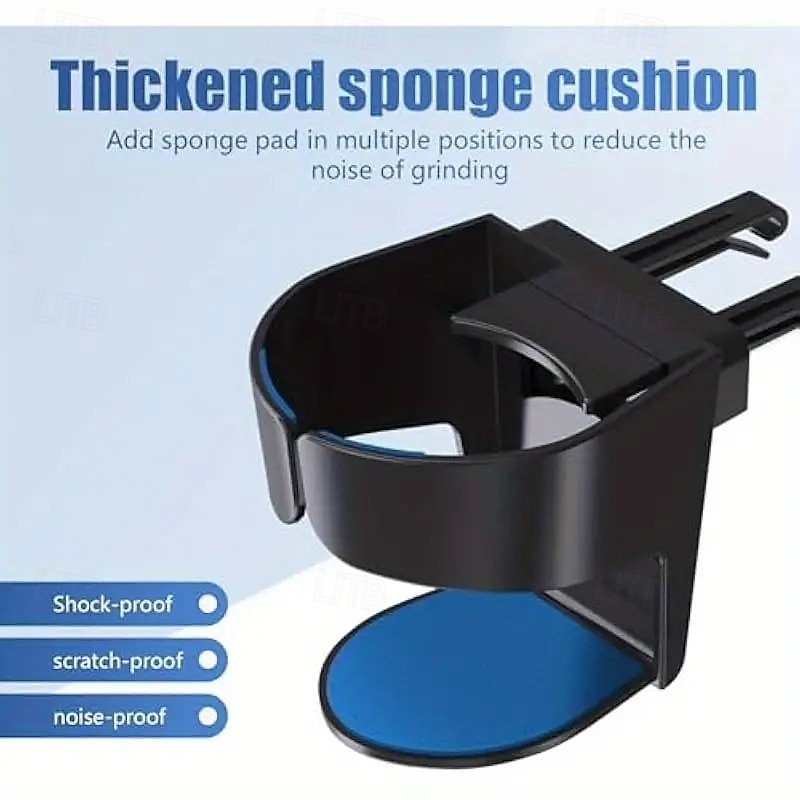 Car Air Vent Cup Holder with 360° Adjustable Mount, Shockproof Leakproof Drink Holder with Clamping Arm for Cars and Trucks