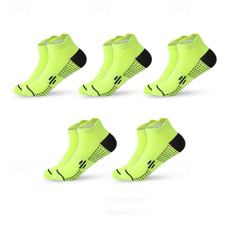 Men's 5 Pairs Multi Packs Socks Running Socks Casual Socks Black White Color Polka Dot Vacation Sports & Outdoor Daily Basic Medium Spring Fall Fashion Casual2