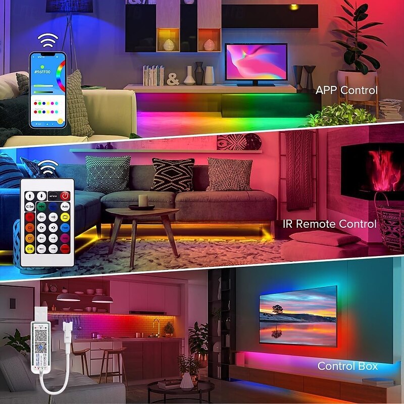 2M/3M/5M Neon LED Strip Lights 360 Luminous Waterproof Strip with Music Sync Remote & APP Control USB-Powered Flexible Lighting for Indoor/Outdoor Gaming Room Bedroom and Wall Decor4