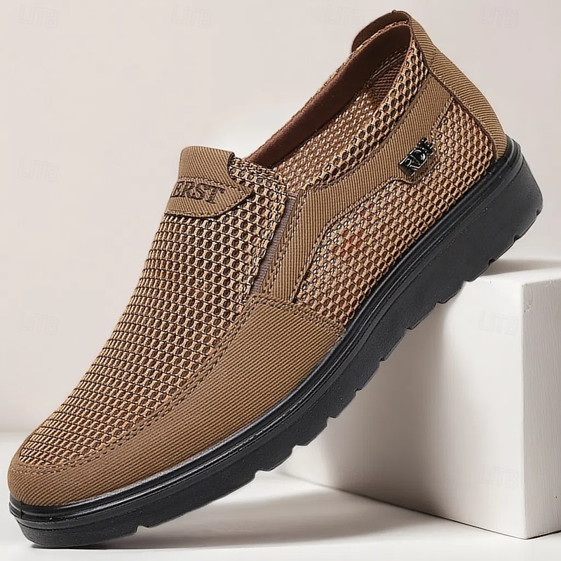 Men's Breathable Slip-On Mesh Sneakers - Lightweight and Comfortable Sneakers for Active Lifestyles and Everyday Adventures