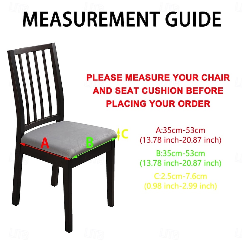 Halloween Chair Seat Cover - Geometric Print Polyester Slipcover for Dining Chairs, Stools & Office Chairs, Spooky Seasonal Cushion Protector (1PC)2