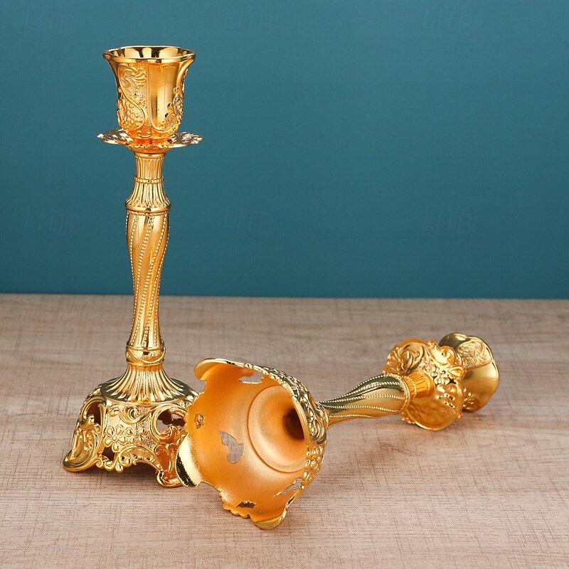 Vintage Crystal Candle Holder, European Style Single Head Candlestick for Romantic Dinner, Wedding Table Decor or Luxurious Home Ornament4