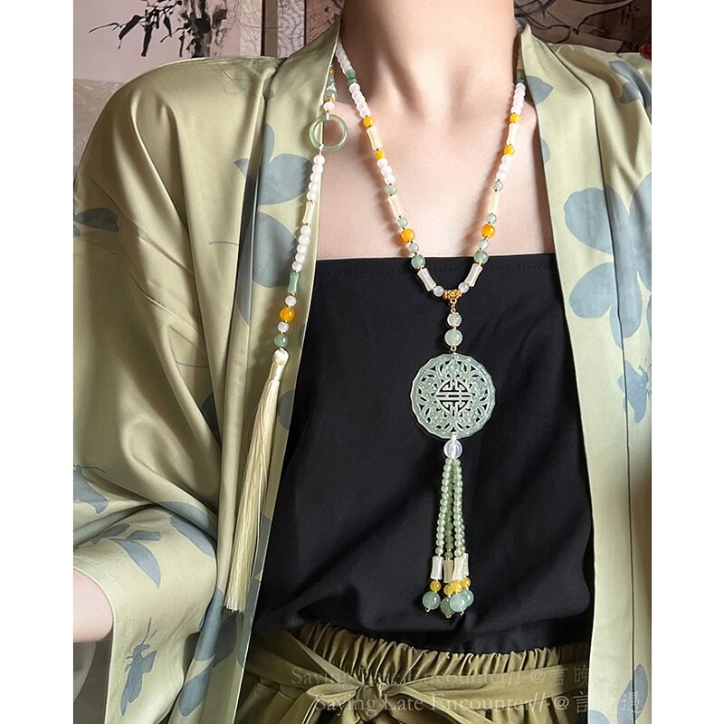 1PC Necklace For Women's Street Daily Stone Long4