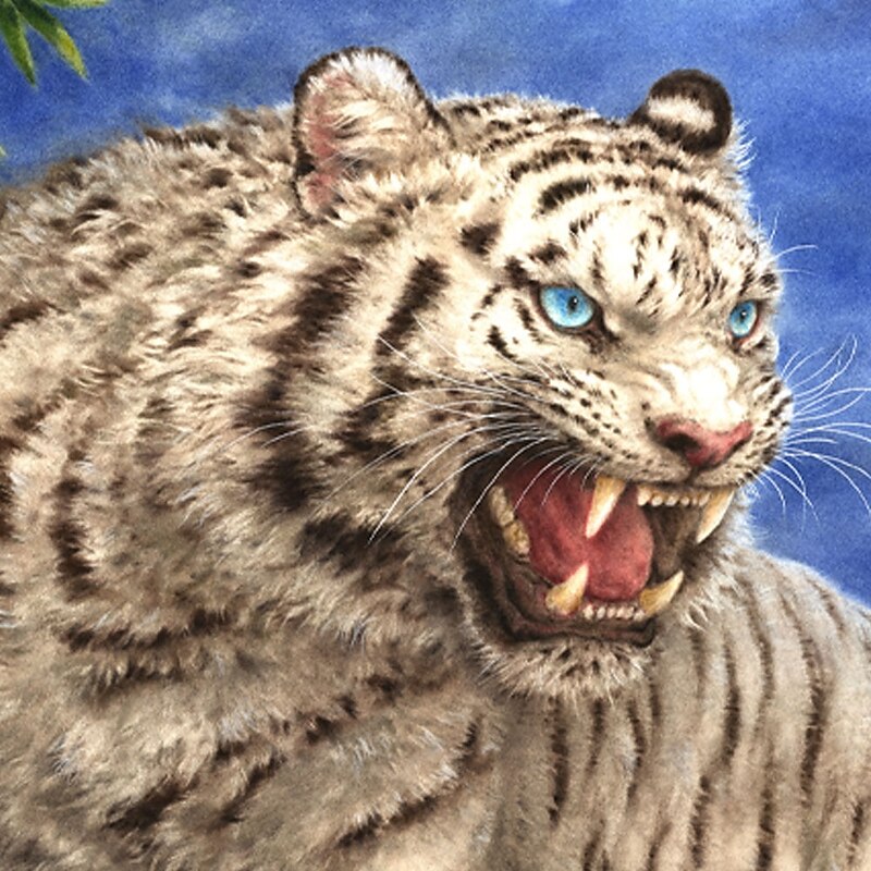 Kayomi Harai Men's 3D Tiger T Shirt Short Sleeve T shirt 3D Print Crew Neck Shirt Exaggerated Designer Artistic Party Street Casual Blue Summer Spring All Seasons Clothing Apparel S M L XL XXL XXXL 4X2