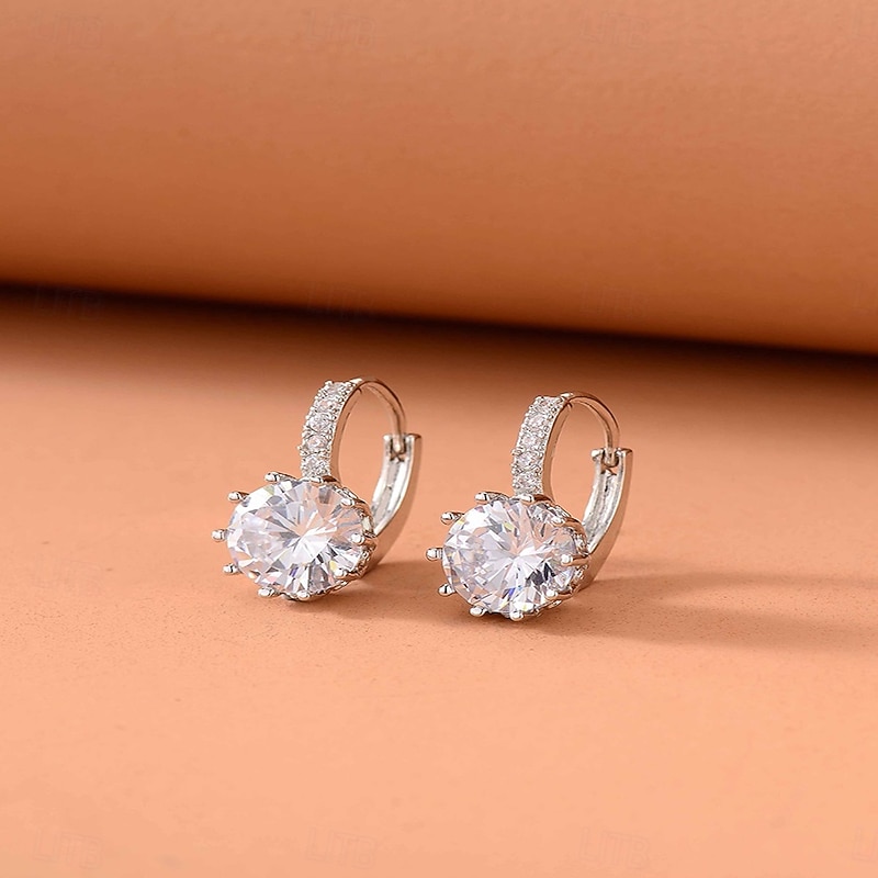 Women's Earrings Classic Joy Earrings Jewelry Silver / Black / Light Pink For Wedding Valentine's Day Daily Holiday Festival