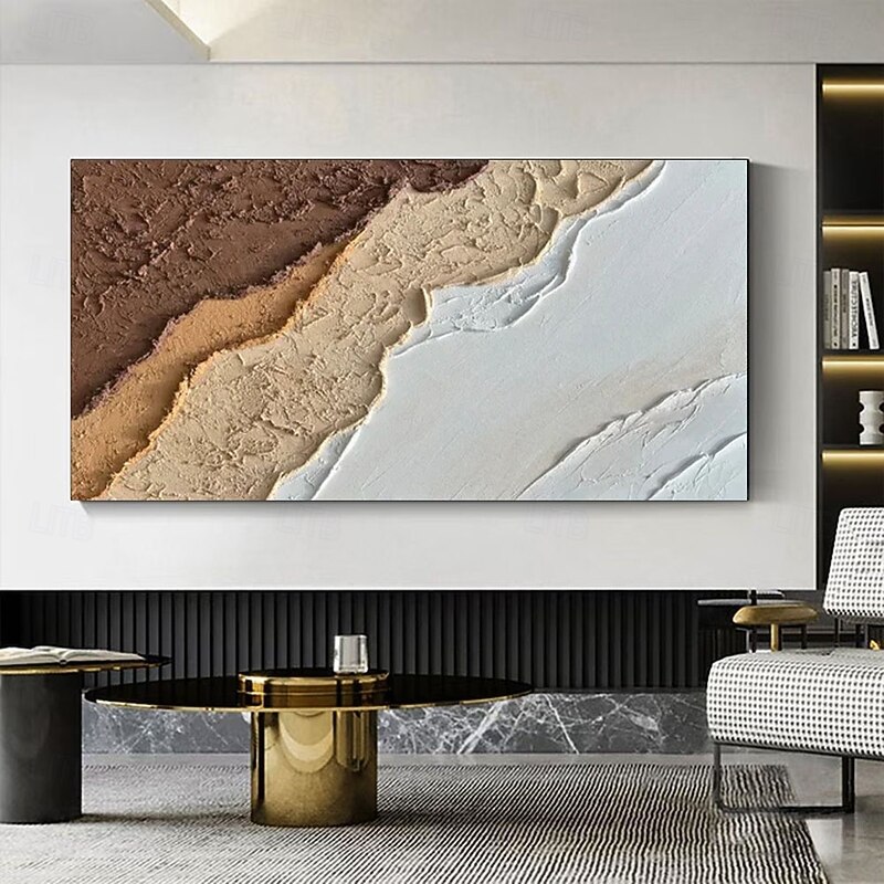 Handmade abstract wave oil painting Hand Painted ABSTRACT oceacn Oil Painting Wall Modern Fashion Abstract Brown White Wave Canvas Painting Home Decoration Decor Rolled Canvas Paingtings4