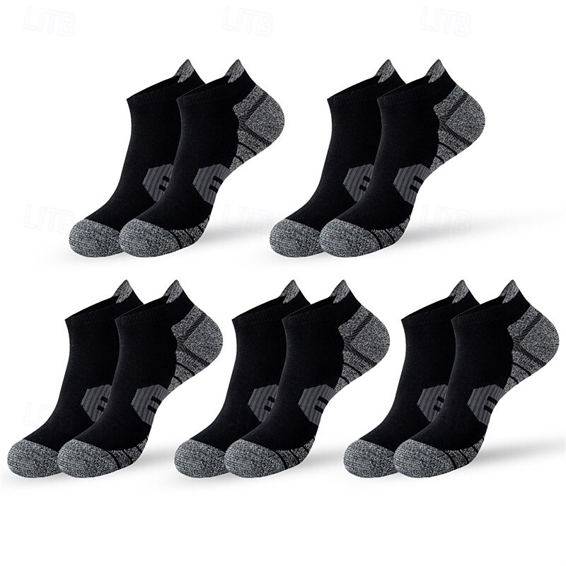 Men's Multi Packs Socks Running Socks Casual Socks Black White Color Color Block Vacation Sports & Outdoor Daily Basic Medium Spring Fall Fashion Casual2