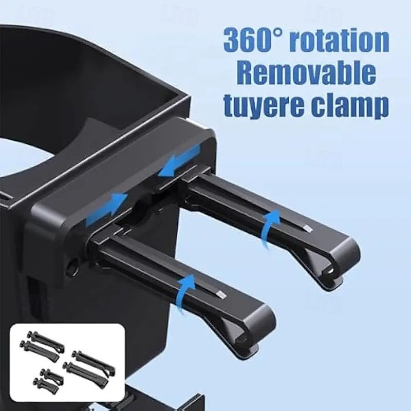 Car Air Vent Cup Holder with 360° Adjustable Mount, Shockproof Leakproof Drink Holder with Clamping Arm for Cars and Trucks3