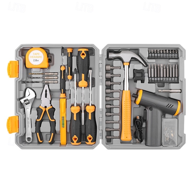 Power Drill Tool Set Kit, Cordless Drill Tool Box, Electric Drill Driver for Home Hand Repair Power Tools Sets Drills Case