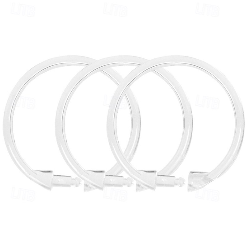 Clear Premium Plastic Shower Rings Provide Effortless Gliding on Standard Shower Rods Set of 12, Easy Snap Closure, BPA-Free Plastic2