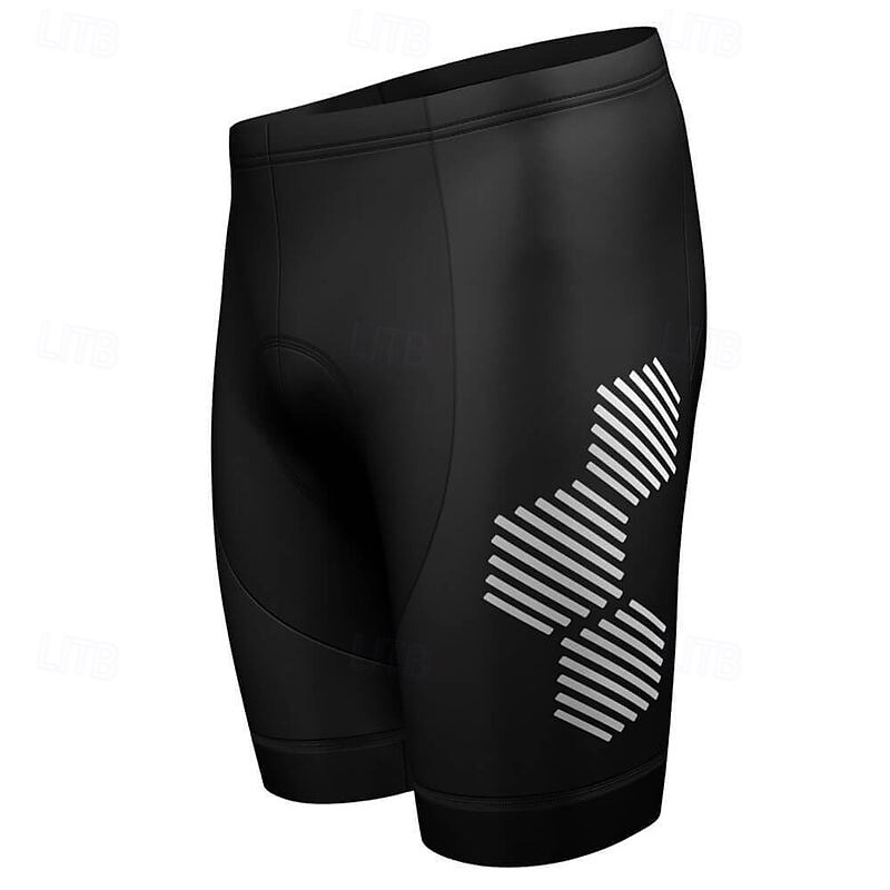 Men's Stripes Cycling Road Shorts Bike Shorts Cycling Padded Shorts Bike Shorts Bottoms Form Fit Mountain Bike MTB Road Bike Cycling Sports 3D Pad Quick Dry Sweat wicking Breathable Yellow Dark Gray