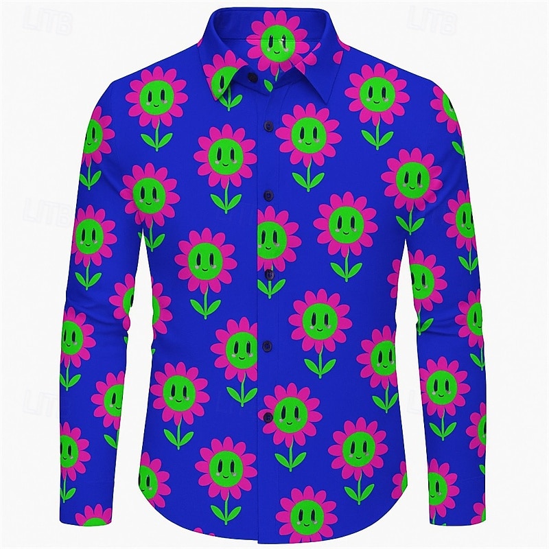 1970s Shirt Disco Psychedelic Fancy Dress Men's Halloween Carnival Pride Parade Pride Month Festival Adults' Shirt3