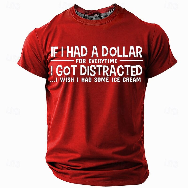 Men's Funny Slang T Shirt Short Sleeve T shirt 3D Print Crew Neck Round Neck Shirt Fashion Daily Basic Street Casual Daily Black Red Blue Summer Spring Clothing Apparel S M L XL XXL XXXL3