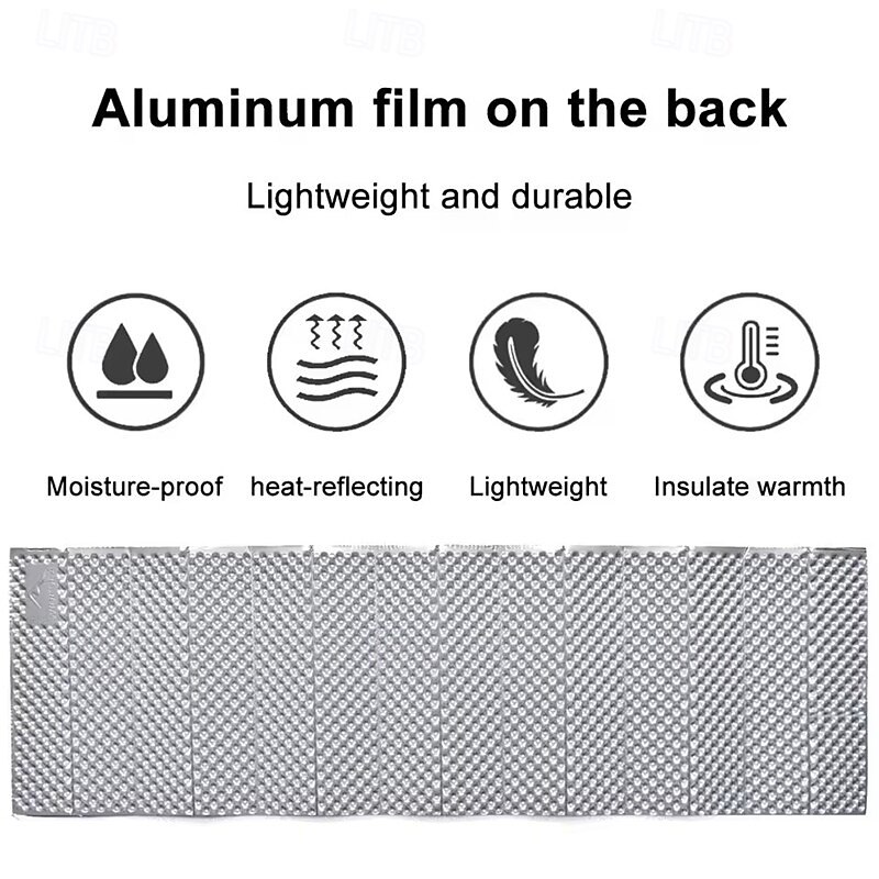 Moisture-proof Mat Outdoor Camping Mat Thick Waterproof Picnic Mat Portable One-person Folding Aluminum Egg Trough Sleeping Mat Lunch Break4
