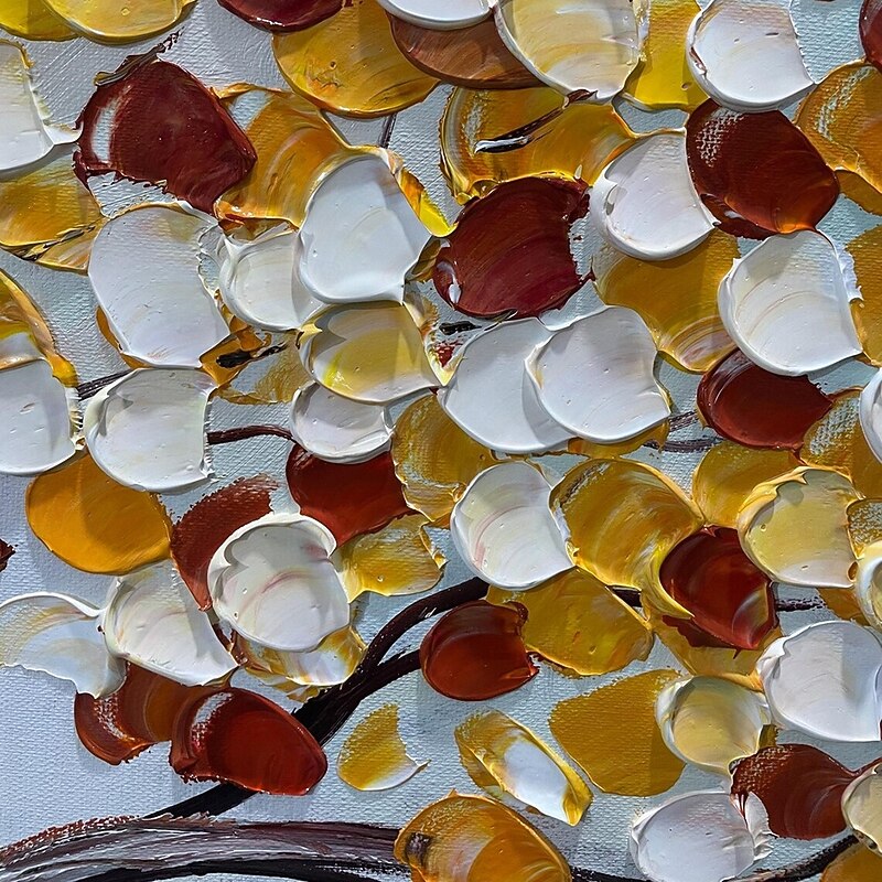 Mintura Handmade 3D Tree Flowers Oil Paintings On Canvas Wall Art Decoration Modern Abstract Picture For Home Decor Rolled Frameless Unstretched Painting3