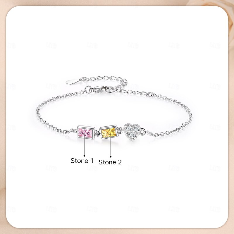 Personalized Birthstone Bracelet for Mom Wife Girlfriend, Customized Jewelry Gift for Mother's Day, Valentine's Day, Christmas, Back to School3