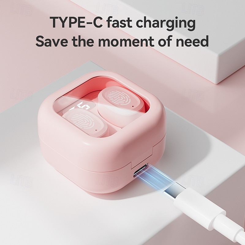 BY18 TWS Wireless Earbuds Bluetooth 5.3 In-Ear Headphones with Charging Case, Low Latency, Stereo Sound, Built-in Mic for Phone and Gaming2