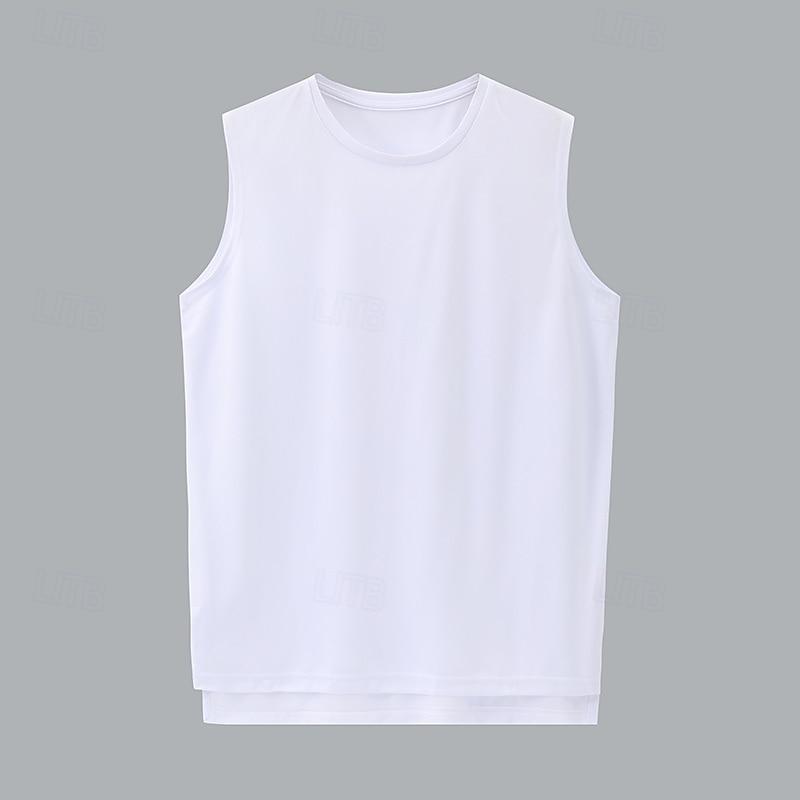 Men's Tank Top Vest Top Undershirt Sleeveless Shirt Sleeveless Crewneck Summer Plain Fashion Designer Vacation Street Going out White Light Green Pink Top Tee for Men3