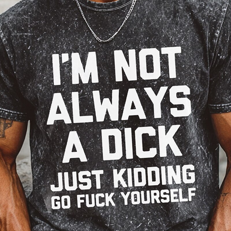 Men's Retro Vintage T shirt Tee Washed Shirt 100% Cotton Short Sleeve Graphic Shirt Black Comfortable Tee Street Daily Fashion Designer Clothing2