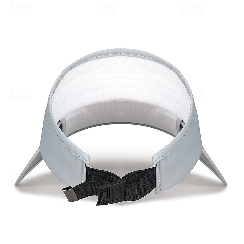 Tennis Sport Visor Sun Visor Women's Solid Colored Classic Fashion Adjustable Breathable Moisture Wicking for Tennis Baseball Running Summer Dark Grey Black White3