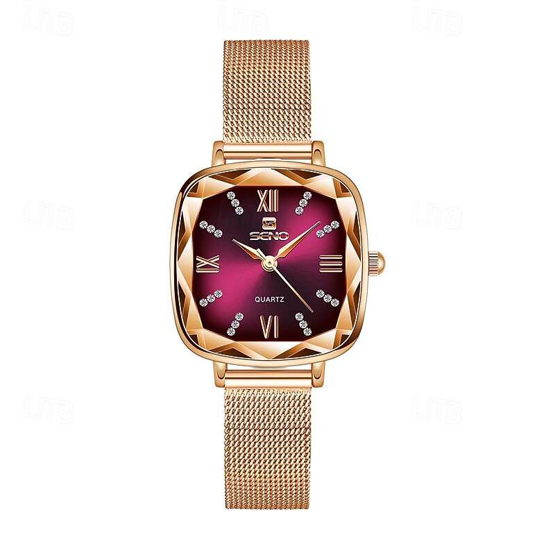 Retro Square Dial Women's Quartz Watch – Elegant Alloy Strap, Fashion Style, IPX7 Waterproof, Casual Daily Wear, Ideal Gift for Ladies2