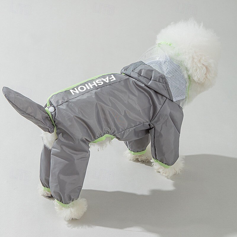 Dog Cat Rain Coat Rain Jacket Fashion Classic Reflective Waterproof Washable Outdoor Dog Clothing for Small Medium3