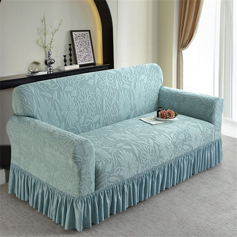 Sofa Cover Floral Jacquard Jacquard Slipcovers2