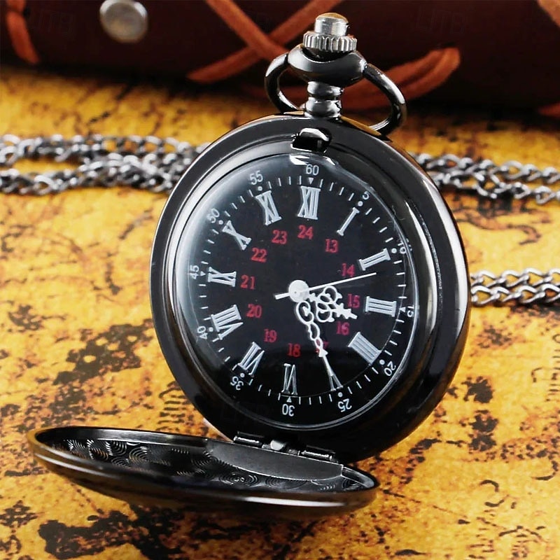 Quartz Pocket Watch Vintage Pendant Fob Chain Pocket Clock for Dad Idea for Father's Day3
