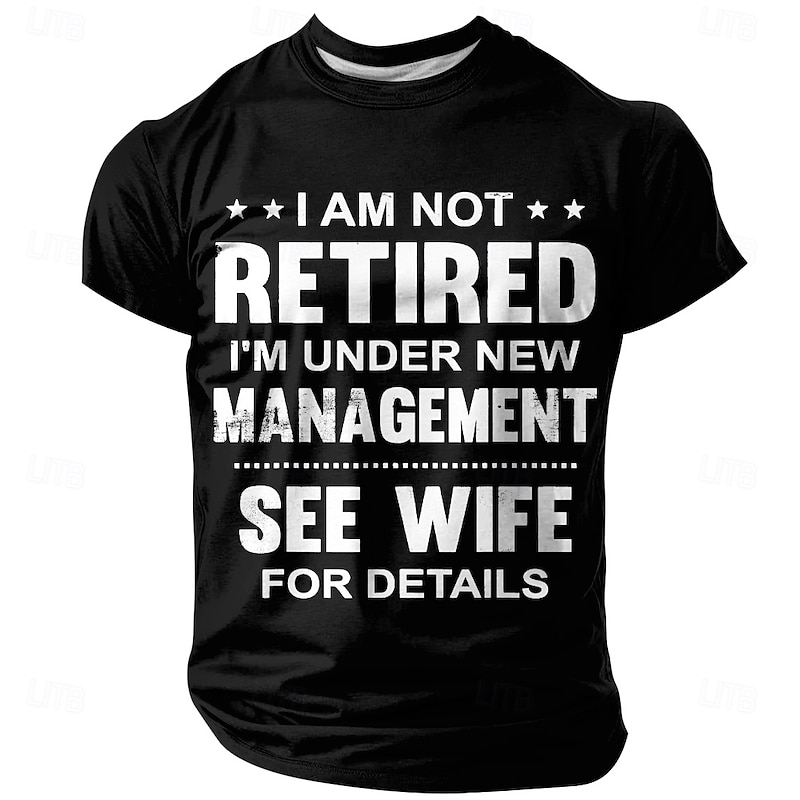 Men's Retired T Shirt Short Sleeve T shirt 3D Print Crew Neck Shirt Fashion Daily Street Casual Daily Black Red Blue Summer Spring Clothing Apparel S M L XL XXL XXXL4