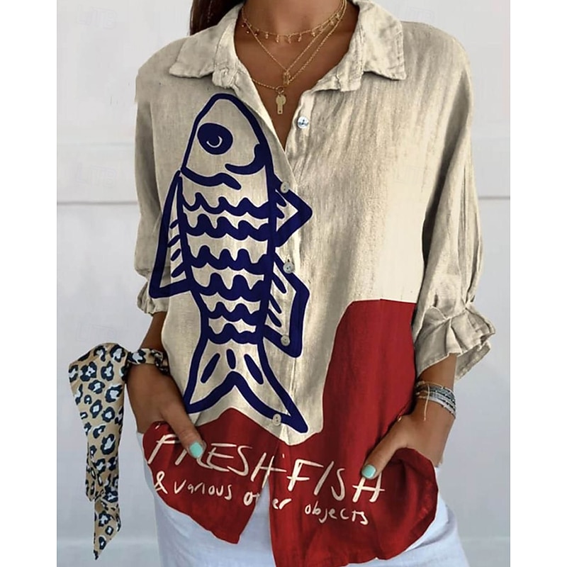 Women's Shirt Blouse Flower Casual Long Sleeve Shirt Collar Regular Tops Daily Holiday Going out Buttons Print White Yellow Blue Purple Fuchsia Summer4