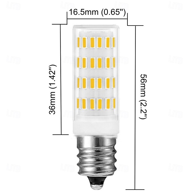E14 LED Corn Light Bulbs 12V 24V AC/DC 5W 63LED 4014 SMD Bulb 40W Incandescent Bulb Equivalent 400-450 Lumen Dimmable for Home Boat RV Camper Marine 4pcs2