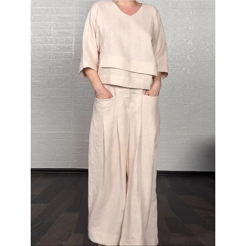 Women's EU / US Size Tracksuit Bolero Top Long Sleeve 3/4 Length Sleeve V Neck Casual Black White Navy Blue Summer Regular Fit