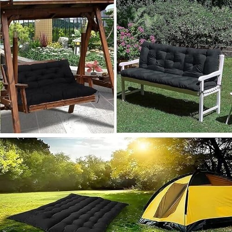Swing Seat Cushion Thick  Outdoor Swing Replacement Cushions for 2  3 Seater Patio Porch Swing Green3