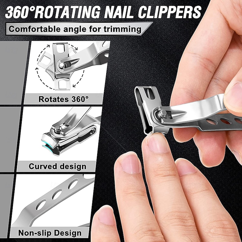 7pcs/set Toenail Clippers Set for Seniors with Thick Toenails, Heavy Duty Long Handle Nail Clippers for Adults, Ingrown Toenail Tools Kit, Large Stainless Steel Toe Nail Cutter2